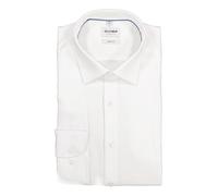 OLYMP Hemd Herren Slim Fit Langarm Baumwoll-Stretch weiß, 45