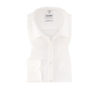 OLYMP Hemd Herren Slim Fit Langarm Baumwoll-Stretch weiß, 45
