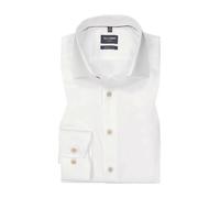 OLYMP Herren Businesshemd Langarm Luxor,Einfarbig,modern fit,Global Kent,Weiss 00,42