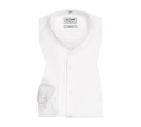 OLYMP Level Five body fit Hemd Langarm Stehkragen Twill Stretch weiß 44