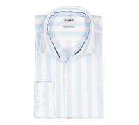 OLYMP Level Five Garment Washed Body Fit Hemd hellblau, Gestreift