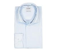 Businesshemd OLYMP "OLYMP Level Five garment washed, body fit, Kent", Herren, Gr. 40, Normaler Arm, hellblau, 100% Baumwolle, Hemden (91206014-40) hellblau
