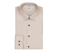 OLYMP Hemd Herren Slim Fit Langarm Kent-Kragen Baumwoll-Stretch beige, 41