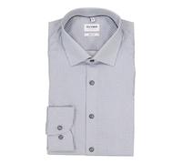OLYMP Hemd Herren Slim Fit Langarm Kent-Kragen Baumwoll-Stretch grau, 38
