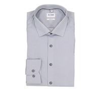 OLYMP Hemd Herren Slim Fit Langarm Kent-Kragen Baumwoll-Stretch grau, 43