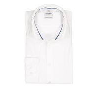 OLYMP Hemd Herren Slim Fit Langarm Kent weiß, 43