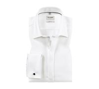 OLYMP Hemd Herren Slim Fit Umschlagmanschetten Baumwoll-Stretch weiß, 43