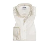 Businesshemd OLYMP "Level Five body fit", Herren, Gr. 41, N-Gr, beige (hellbeige), Web, Obermaterial: 97% Baumwolle, 3% Elastolefin, schmal, Ärmel mit Ärmelschlitz Umschlagmanschette, Hemden, Umschlag