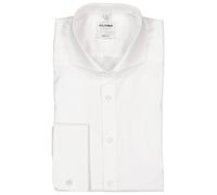 OLYMP Level Five Hemd Weiß Extra Lange Ärmel Doppelmanschette - Größe 40 Weiß 40
