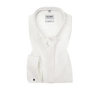 OLYMP Hemd Herren Slim Fit Umschlagmanschetten,Extra langer Arm Baumwoll-Stretch weiß, 43