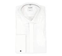 Businesshemd OLYMP "OLYMP Level Five Soirée, body fit, Hochzeitshemd, New York Kent mit extra langem Arm", Herren, Gr. 43, Normaler Arm, weiß, 97% Baumwolle, 3% Elastolefin, Hemden (41587117-43) weiß