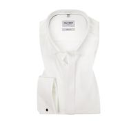 Businesshemd OLYMP "OLYMP Level Five Soirée, body fit, Hochzeitshemd, New York Kent mit extra langem Arm", Herren, Gr. 44, Normaler Arm, hellbeige, 97% Baumwolle, 3% Elastolefin, Hemden (50751005-44)