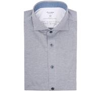 OLYMP Hemd Level 5 24/Seven Pied de Poule Blau - Größe 40 Blau 40