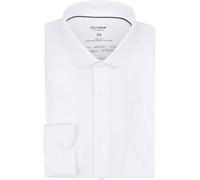 OLYMP Herrenhemd Level Five Slim Fit Langarm Baumwoll-Stretch Weiß Größe 39