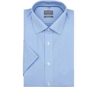 OLYMP Hemd Luxor Kurzarm Karo Blau - Größe 43 Blau 43