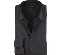 Businesshemd OLYMP "Luxor modern fit", Herren, Gr. 45, N-Gr, grau (anthrazit), Web, Obermaterial: 100% Baumwolle, Hemden (21082330-45) anthrazit