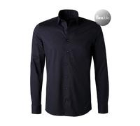 OLYMP No. Six Super Slim Jerseyhemd marine, Einfarbig