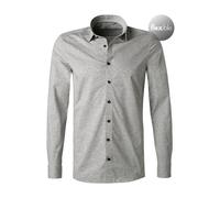 OLYMP Hemden Herren Extra Slim Fit Langarm Jersey grau, 39
