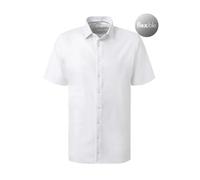 OLYMP Luxor 24/Seven, Atmungsaktives Hemd mit Kühlungseffekt, modern fit, Weiß, Kurzarm, Kent, 45 (1230220045)