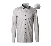 OLYMP Luxor Modern Fit Jerseyhemd silber, Einfarbig