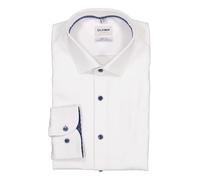 OLYMP Level Five 24/Seven, atmungsaktives Stretch Hemd, body fit, Weiß, Extra langer Arm, Kent, 39 (2164890039)