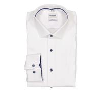 OLYMP Hemden Herren Slim Fit Extra langer Arm Baumwoll-Stretch weiß, 40