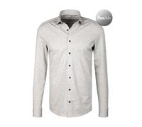 OLYMP Level Five 24/Seven, atmungsaktives Stretch Hemd aus Jersey, body fit, Grau, Kent, 45 (2008646345)