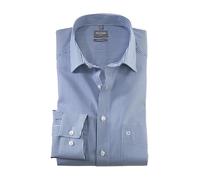 OLYMP Herren Oberhemd Langarm Luxor,Römer Streifen,Comfort fit,New Kent,Marine 18,44