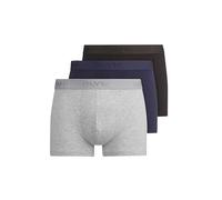 OLYMP Boxershorts 3er-Pack Herren – Anliegende Passform – Marine/Grau/Schwarz – Gr. XL
