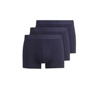 Boxershorts OLYMP, Herren, Gr. L, 3 Stk., blau (marine), Obermaterial: 95% Baumwolle, 5% Elasthan, Unterhosen Boxershorts, mit Ton-in-Ton Markenlogo (40444325-L)