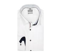 OLYMP Businesshemd Luxor – Herren, Comfort Fit, New-Kent Kragen, 100% Baumwolle, Weiß, Gr. 46