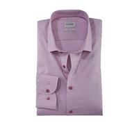 OLYMP Herren Businesshemd Langarm Level.Five.Body.fit,Einfarbig,Body fit,Modern Kent,Mauve 93,38
