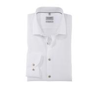 OLYMP Herren Businesshemd Langarm Level.Five.Body.fit,Einfarbig,Body fit,Modern Kent,Weiss 00,44