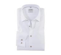 OLYMP Herren Businesshemd Langarm Level.Five.Body.fit,Einfarbig,Body fit,New York Kent-2,Weiss 00,38