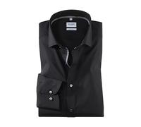 OLYMP Herren Businesshemd Langarm Level.Five.Body.fit,Einfarbig,Body fit,Royal Kent,schwarz 68,39