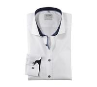 OLYMP Herren Businesshemd Langarm Level.Five.Body.fit,Einfarbig,Body fit,Royal Kent,Weiss 00,44
