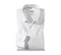 OLYMP Herren Businesshemd Langarm Level.Five.Body.fit,Einfarbig,Body fit,Under Button Down,Weiss 00,38