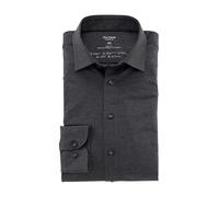 OLYMP Herren Businesshemd Langarm Level.Five.Body.fit,Single Jersey,Body fit,New York Kent,anthrazit 67,40