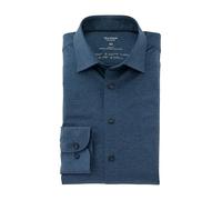 OLYMP Level Five 24/Seven, Atmungsaktives Stretch Hemd aus Jersey, body fit, Blau, Kent, 43 (2008641343)