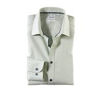 OLYMP Herren Businesshemd Langarm Level Five,Einfarbig,Body fit,New York Kent-2,Limone 44,38