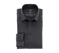 Langarmhemd OLYMP "Luxor 24/Seven modern fit Jerseyshirt", Herren, Gr. 41, N-Gr, grau (anthrazit), Jersey, Obermaterial: 92% Baumwolle, 8% Elasthan, casual, Langarm, Hemden, mit geruchshemmenden Mater