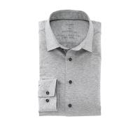 OLYMP Herren Businesshemd Langarm Luxor.24.Seven,Single Jersey,modern fit,New Kent,Silbergrau 63,45