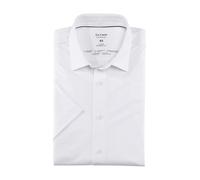 OLYMP Herren Businesshemd Langarm Luxor.24.Seven,Single Jersey,modern fit,New Kent,Weiss 00,38
