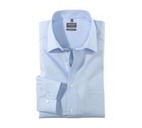 OLYMP Herren Businesshemd Langarm Luxor,Einfarbig,Comfort fit,New Kent,blau 15,44