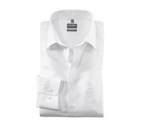 OLYMP Herren Businesshemd Langarm Luxor,Einfarbig,Comfort fit,New Kent,Weiss 00,54