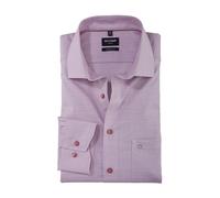 OLYMP Herren Businesshemd Langarm Luxor,Einfarbig,modern fit,Global Kent,Mauve 93,43
