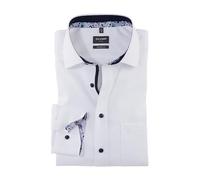 OLYMP Herren Businesshemd Langarm Luxor,Einfarbig,modern fit,Global Kent,Weiss 00,42