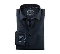 OLYMP Herren Businesshemd Langarm Luxor,Einfarbig,modern fit,New Kent,Kobalt 08,46