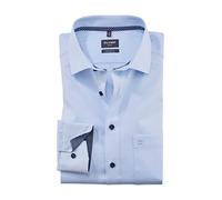 OLYMP Herren Businesshemd Langarm Luxor,Fil a Fil,modern fit,Global Kent,bleu 11,41