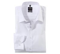OLYMP Herren Businesshemd Langarm No.Six.24.Seven,Single Jersey,super Slim,Urban Kent,Weiss 00,42